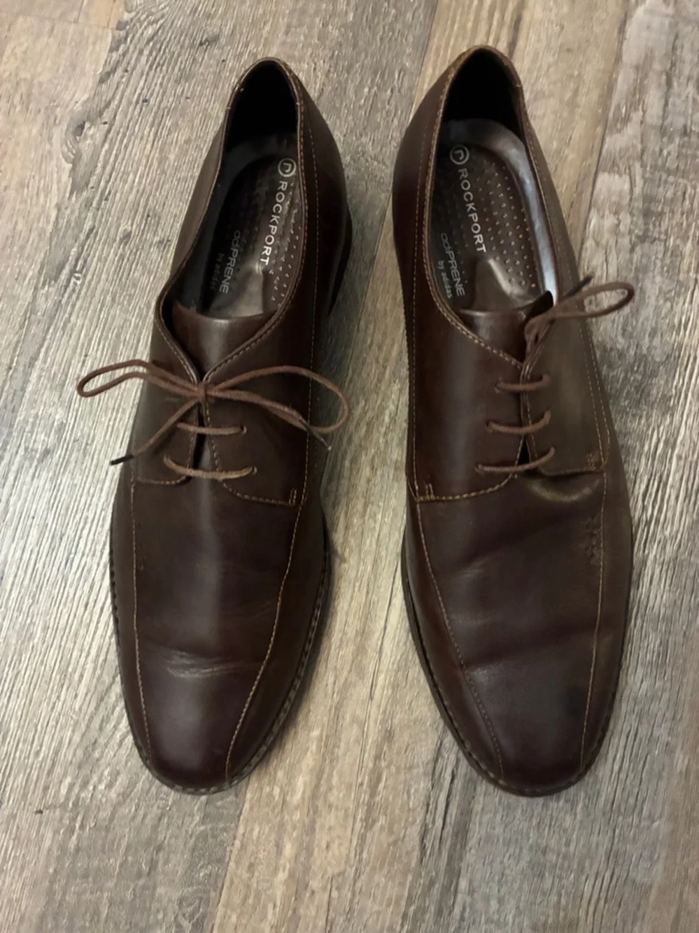 Rockport by Adidas Classic Dark Brown Leather Men's Tie Oxfords Size 11 Comfy